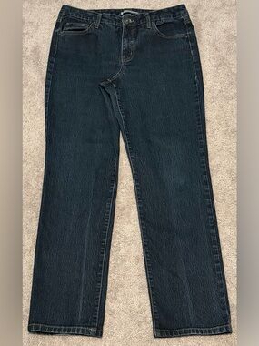 Bandolino Blu Women’s Mandie Jeans Dark Wash Straight Leg Size 12 Measured 32x30